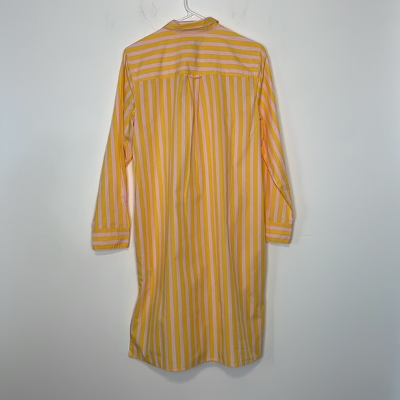 J. Crew Yellow and Pink Striped Button Up Shirtdress. Size XS. NWT. - Picture 9 of 14